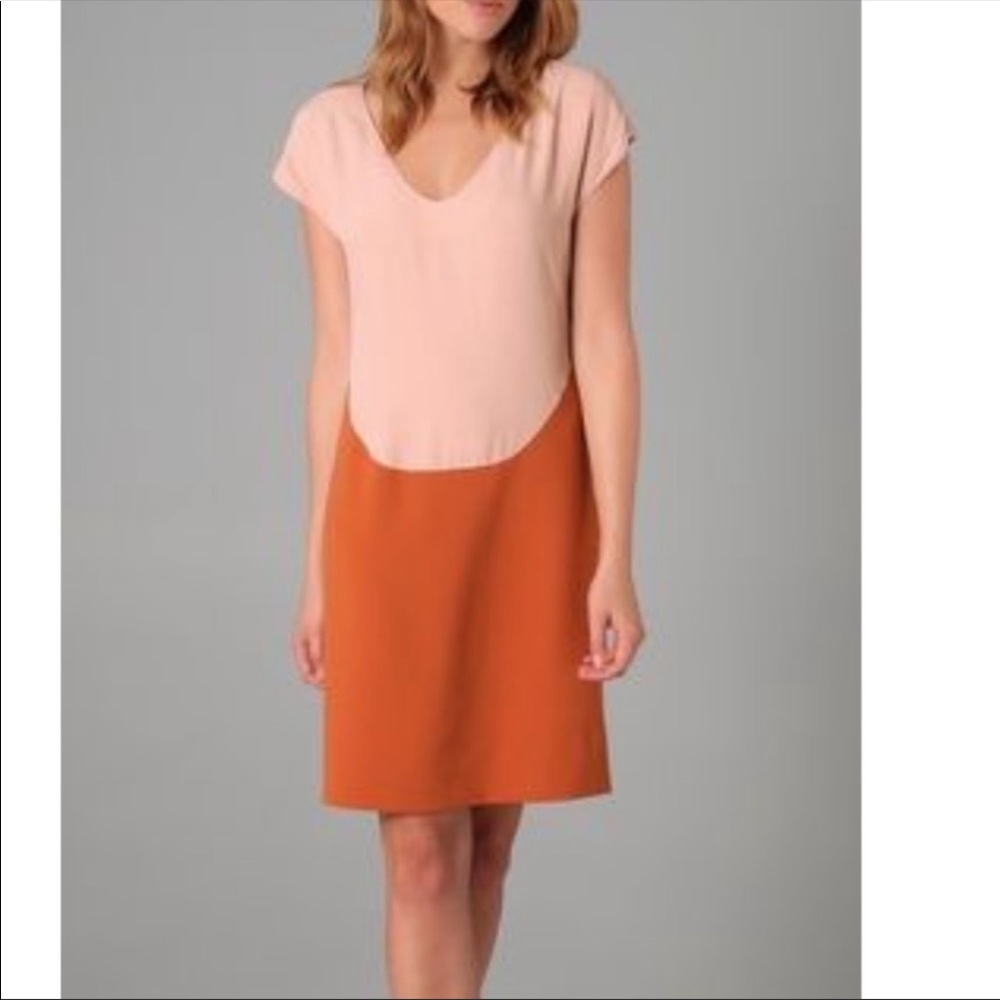 Diane von Furstenberg Orange/Pink Olivia Dress